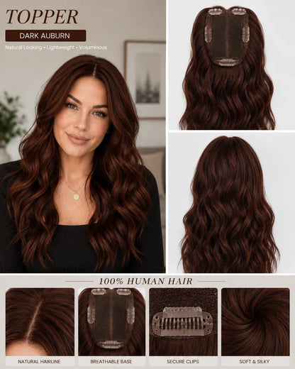 ⚡ Final Hours –🌷2026 New Lightweight & Breathable Wavy Hair Topper