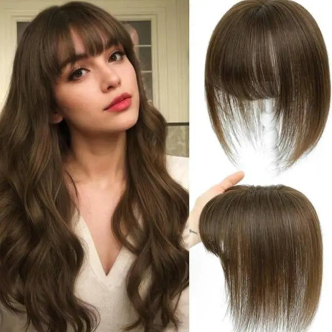 🔥Final Hours—Up to 85% Off🔥Human Hair Topper with Bangs | Hair Piece for Thinning Hair