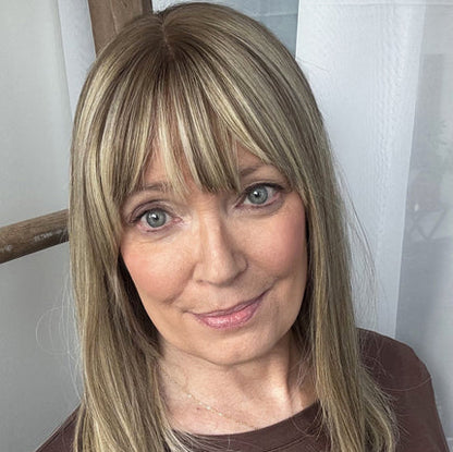 🔥Final Hours—Up to 85% Off🔥Human Hair Topper with Bangs | Hair Piece for Thinning Hair